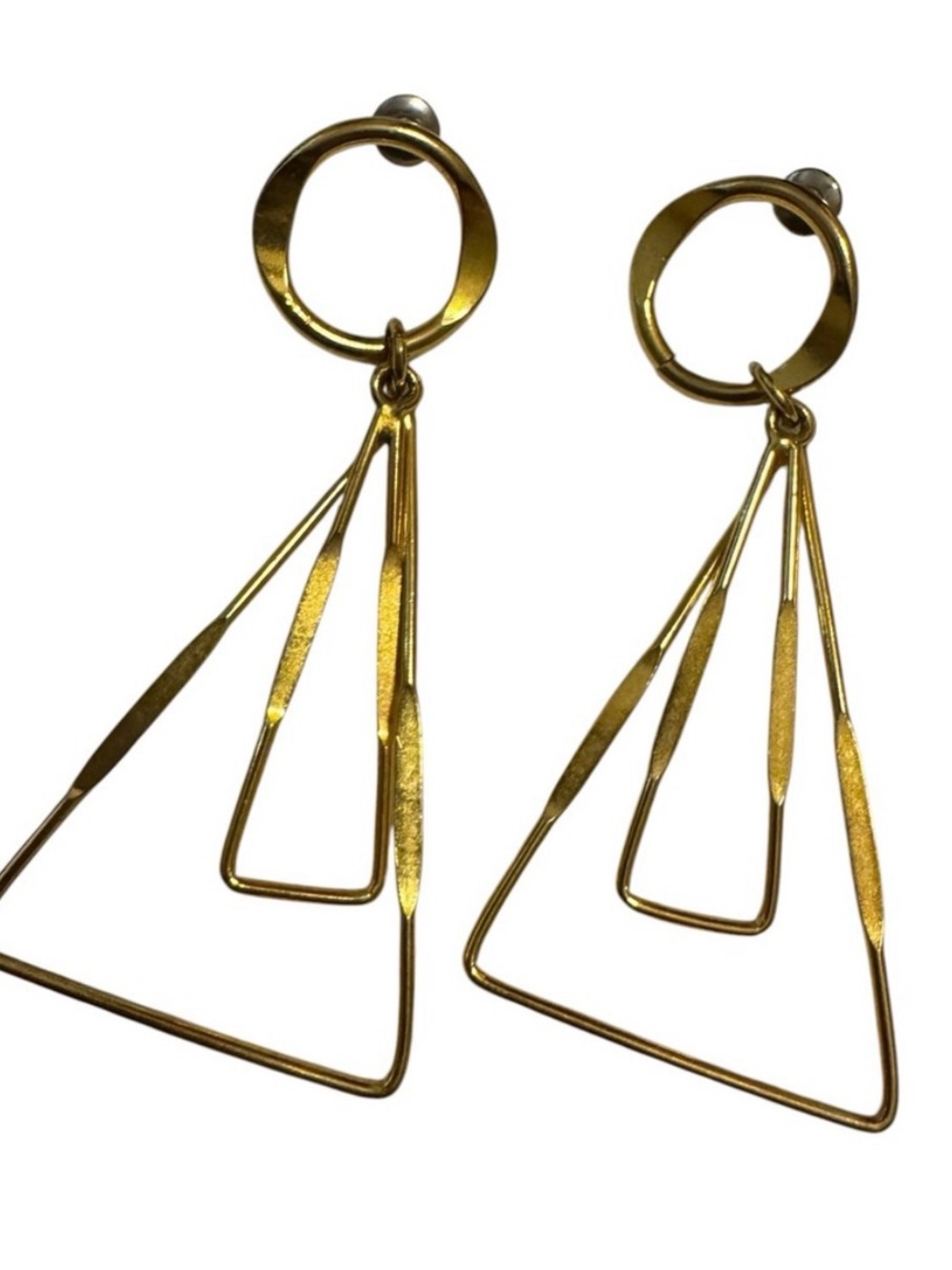 Vintage 80's/90's Geometric Triangle Earrings